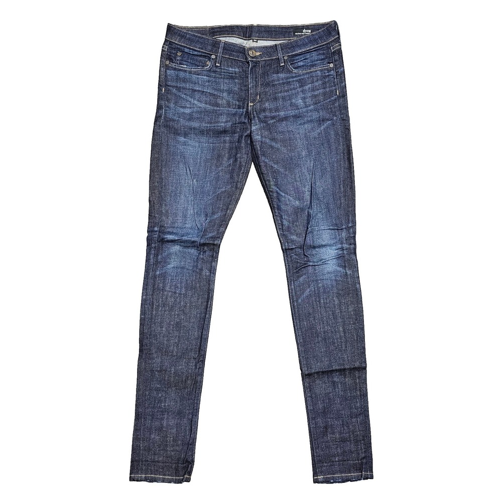 THVM This Here Very Moment Jeans Womens Size 30 Blue Denim Skinny Fit Low Rise
